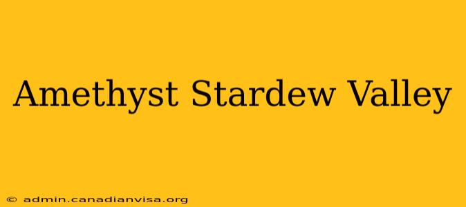 Amethyst Stardew Valley