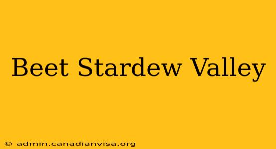 Beet Stardew Valley