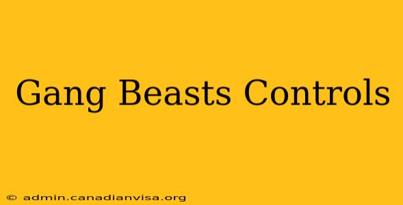Gang Beasts Controls