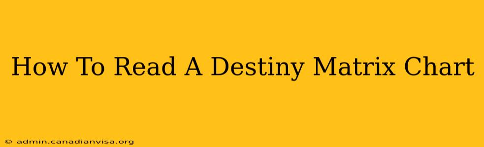 How To Read A Destiny Matrix Chart