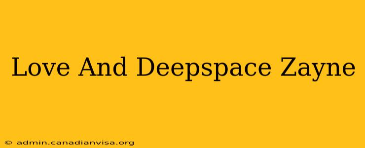 Love And Deepspace Zayne