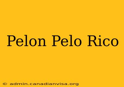 Pelon Pelo Rico