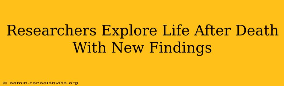 Researchers Explore Life After Death With New Findings