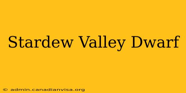 Stardew Valley Dwarf